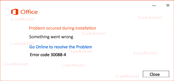 Ms office error code 30088