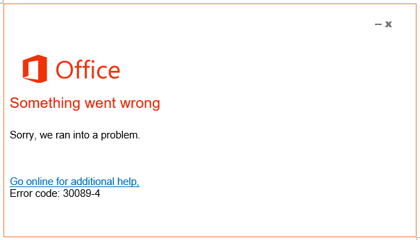 Ms office error code 30088